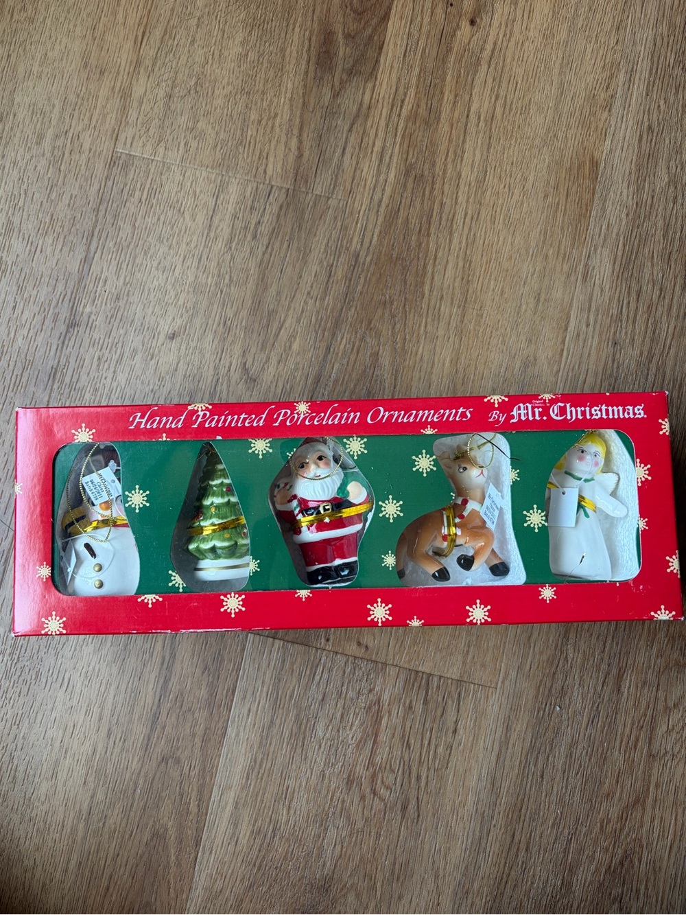 Mr. Christmas Hand Painted Porcelain Ornaments NIB